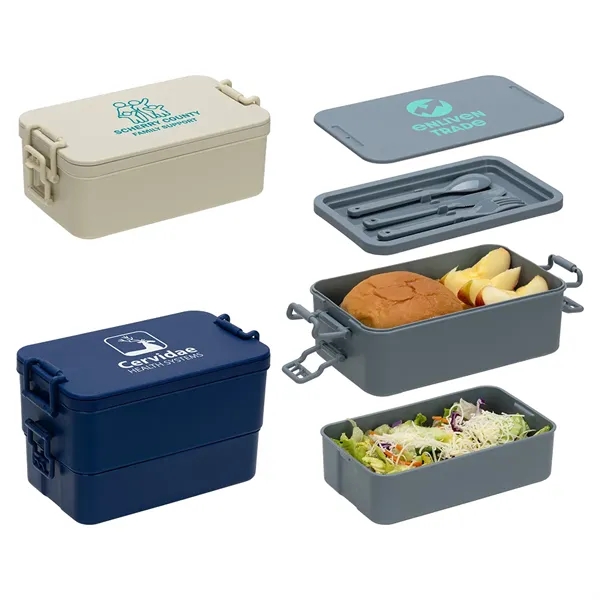 Stackable Lunch Box With Utensils... from ASI 36730 Ariel Premium Supply Inc