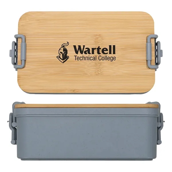 Stackable Lunch Box With Bamboo Lid & Utensils... from ASI 36730 Ariel Premium Supply Inc
