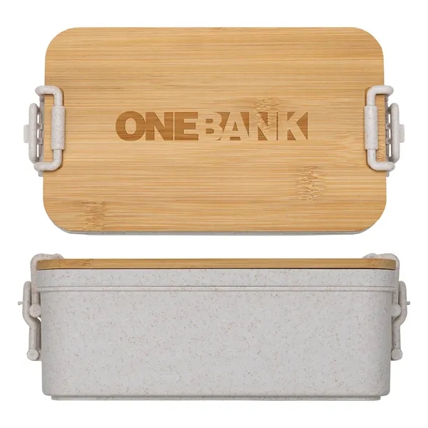 Stackable Lunch Box With Bamboo Lid & Utensils... from ASI 36730 Ariel Premium Supply Inc