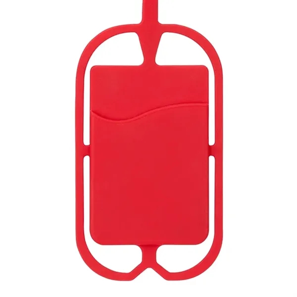 0.25" x 22.5" x 2.88" silicone stretch cellphone holder and wallet... from ASI 67866 Logomark/Valumark / Valumark™