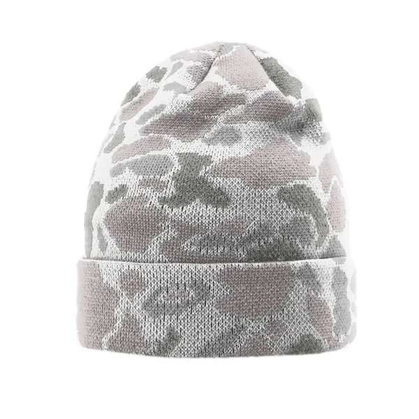Warm, flexible duck camo beanie with double-layer knit-ideal for custom branding... from ASI 72657 Active Life Promo