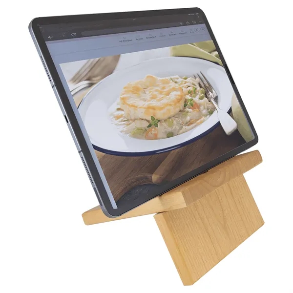 Natural Red Alder easel holds phones or tablets-customize it for stylish,... from ASI 72657 Active Life Promo / Apres Ski Ingrain Promo