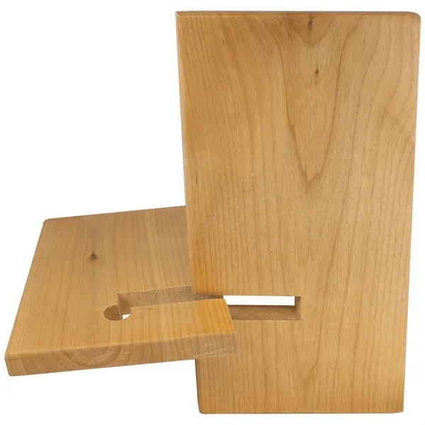 Natural Red Alder easel holds phones or tablets-customize it for stylish,... from ASI 72657 Active Life Promo / Apres Ski Ingrain Promo