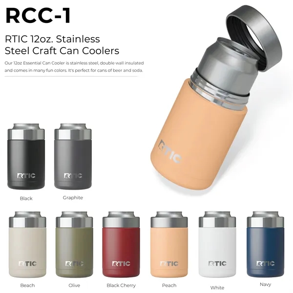 Stainless steel can cooler with double wall vacuum insulation and locking... from ASI 74601 Calico