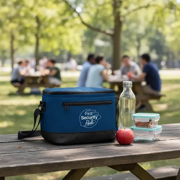 The Chiller Six-Pack Insulated Cooler Lunch Bag with a front zippered... from ASI 89955 StrombergBrand / Stromberg