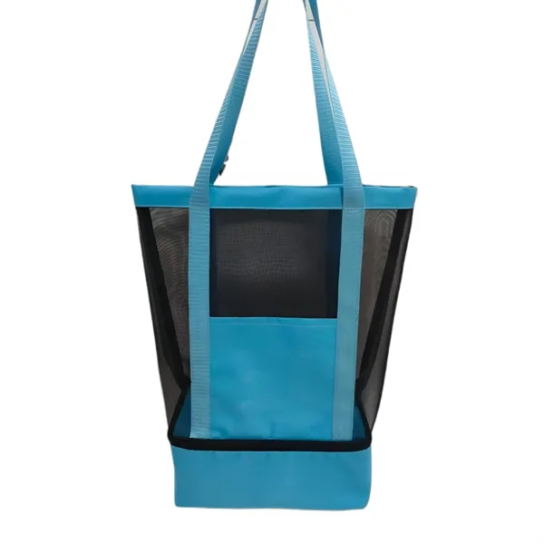 Nylon Mesh Travel bag features a bottom double zip insulated cooler... from ASI 31977 Adline Industries Inc