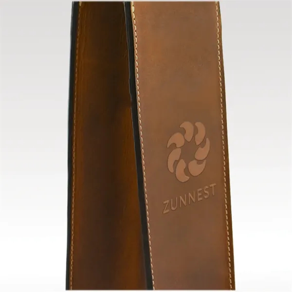 Premium full-grain leather wine caddy with sleek design, hand-stitched detail, and... from ASI 93986 Visions/Awardcraft