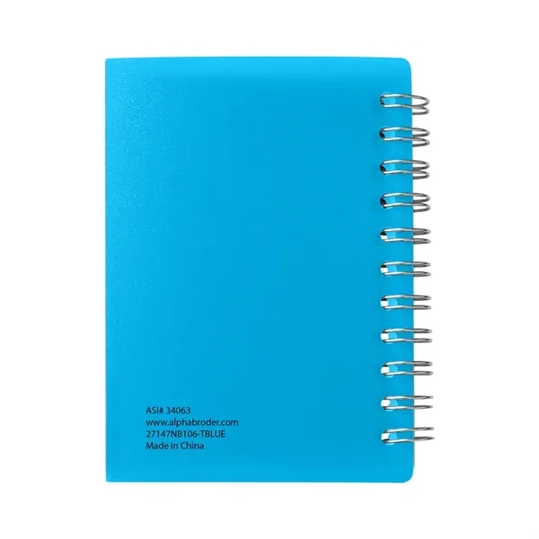 Small wire-bound notebook with flexible fold-over cover, tab-style closure and 60... from ASI 79530 Prime Line