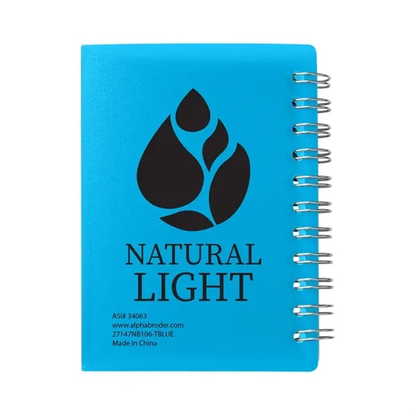 Small wire-bound notebook with flexible fold-over cover, tab-style closure and 60... from ASI 79530 Prime Line