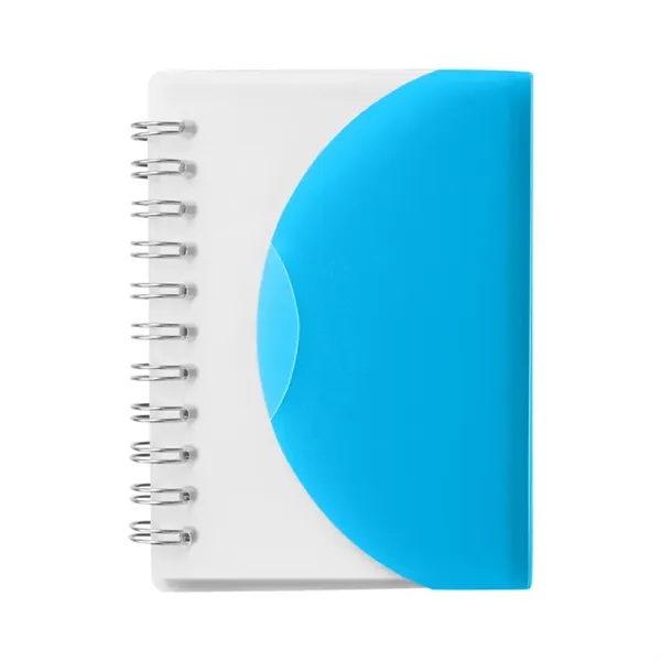 Small wire-bound notebook with flexible fold-over cover, tab-style closure and 60... from ASI 79530 Prime Line