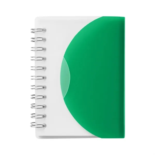Small wire-bound notebook with flexible fold-over cover, tab-style closure and 60... from ASI 79530 Prime Line