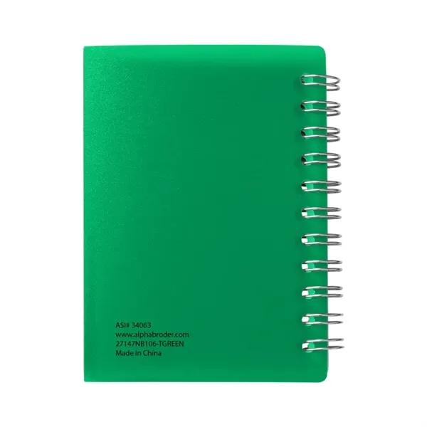 Small wire-bound notebook with flexible fold-over cover, tab-style closure and 60... from ASI 79530 Prime Line