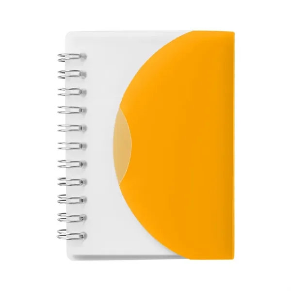 Small wire-bound notebook with flexible fold-over cover, tab-style closure and 60... from ASI 79530 Prime Line
