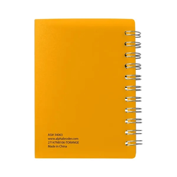 Small wire-bound notebook with flexible fold-over cover, tab-style closure and 60... from ASI 79530 Prime Line