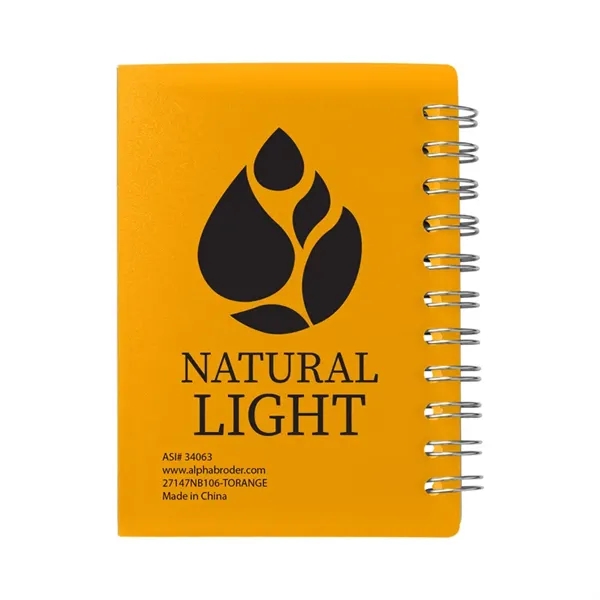 Small wire-bound notebook with flexible fold-over cover, tab-style closure and 60... from ASI 79530 Prime Line