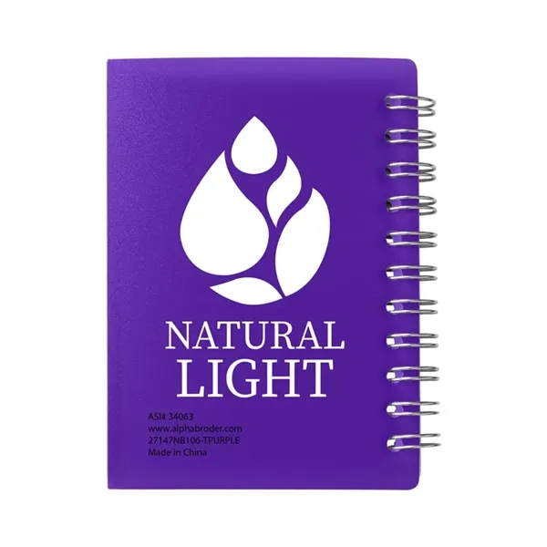 Small wire-bound notebook with flexible fold-over cover, tab-style closure and 60... from ASI 79530 Prime Line