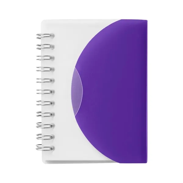 Small wire-bound notebook with flexible fold-over cover, tab-style closure and 60... from ASI 79530 Prime Line