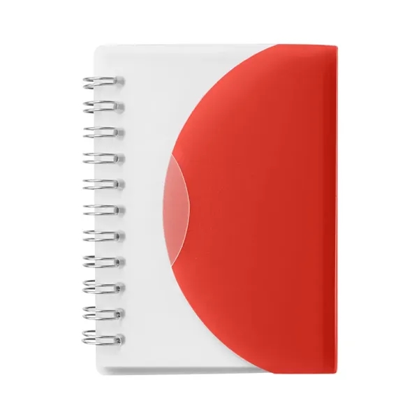 Small wire-bound notebook with flexible fold-over cover, tab-style closure and 60... from ASI 79530 Prime Line
