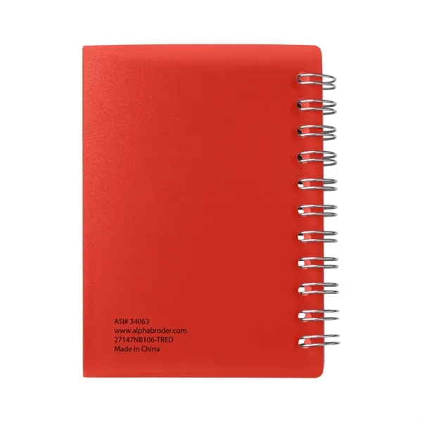 Small wire-bound notebook with flexible fold-over cover, tab-style closure and 60... from ASI 79530 Prime Line