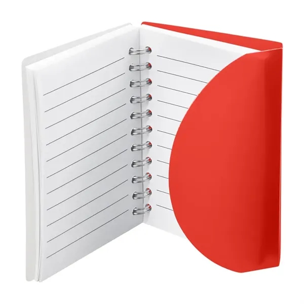Small wire-bound notebook with flexible fold-over cover, tab-style closure and 60... from ASI 79530 Prime Line