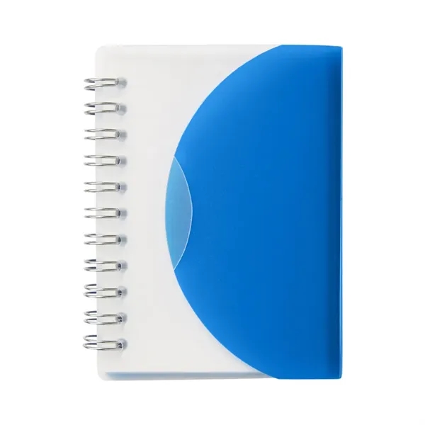 Small wire-bound notebook with flexible fold-over cover, tab-style closure and 60... from ASI 79530 Prime Line