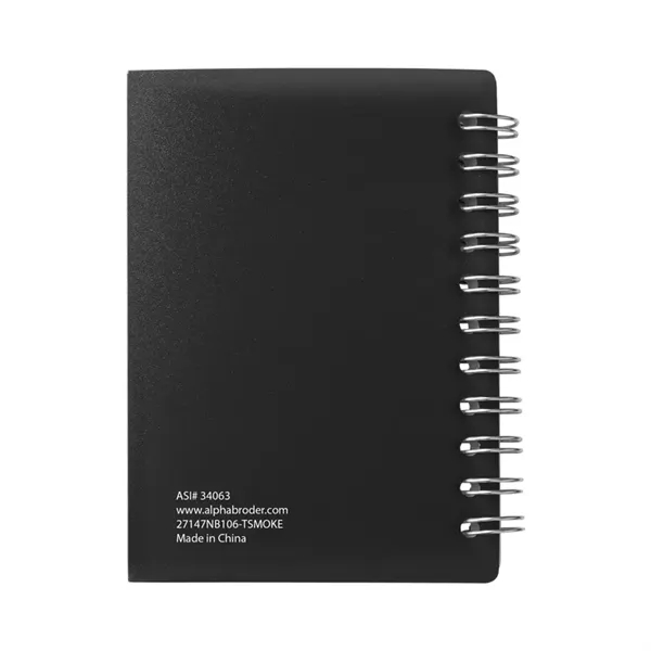 Small wire-bound notebook with flexible fold-over cover, tab-style closure and 60... from ASI 79530 Prime Line