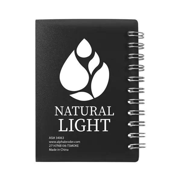 Small wire-bound notebook with flexible fold-over cover, tab-style closure and 60... from ASI 79530 Prime Line