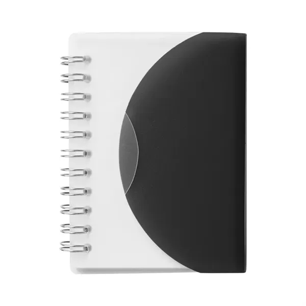 Small wire-bound notebook with flexible fold-over cover, tab-style closure and 60... from ASI 79530 Prime Line