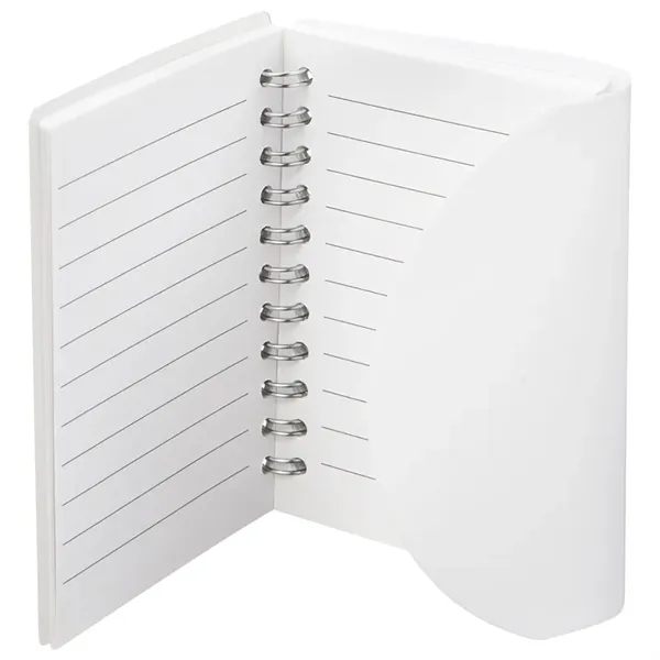 Small wire-bound notebook with flexible fold-over cover, tab-style closure and 60... from ASI 79530 Prime Line
