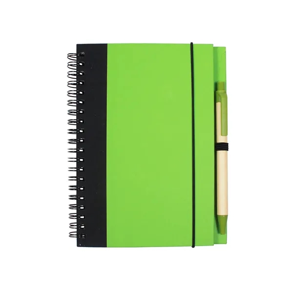 Hard cover journal notebooks with elastic pen loop, black ink pen... from ASI 79530 Prime Line