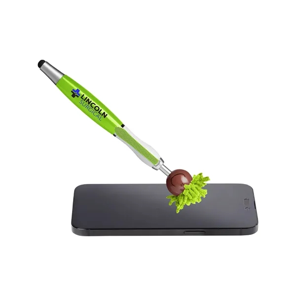 6.25" multicultural MopTopper™ pen, stylus and screen cleaner with dark character... from ASI 79530 Prime Line