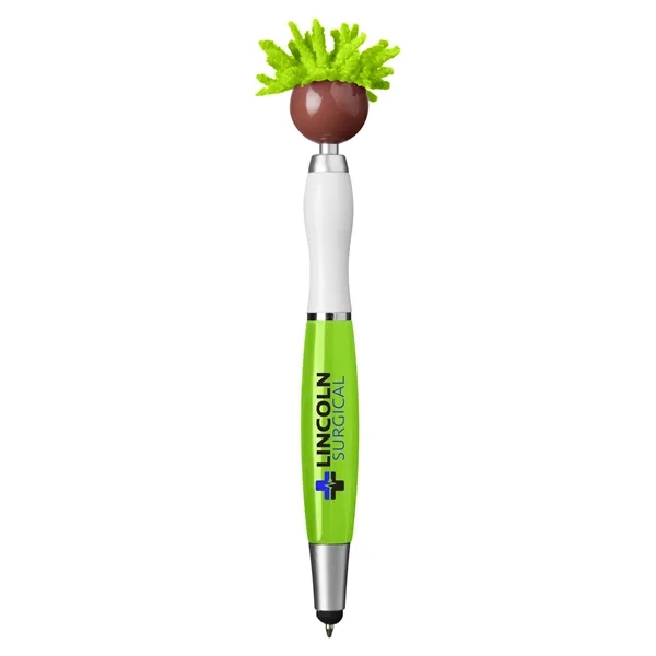 6.25" multicultural MopTopper™ pen, stylus and screen cleaner with dark character... from ASI 79530 Prime Line