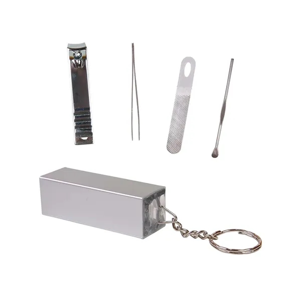 4-piece manicure set in a retractable ABS plastic case with attached... from ASI 79530 Prime Line