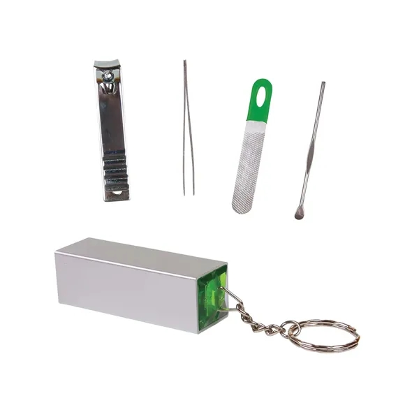 4-piece manicure set in a retractable ABS plastic case with attached... from ASI 79530 Prime Line