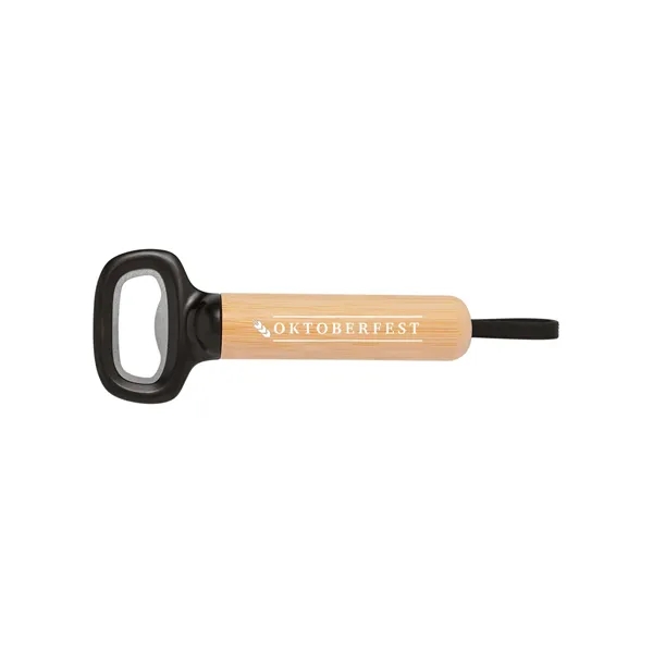 Bamboo Bottle Opener with Silicone Strap... from ASI 79530 Prime Line