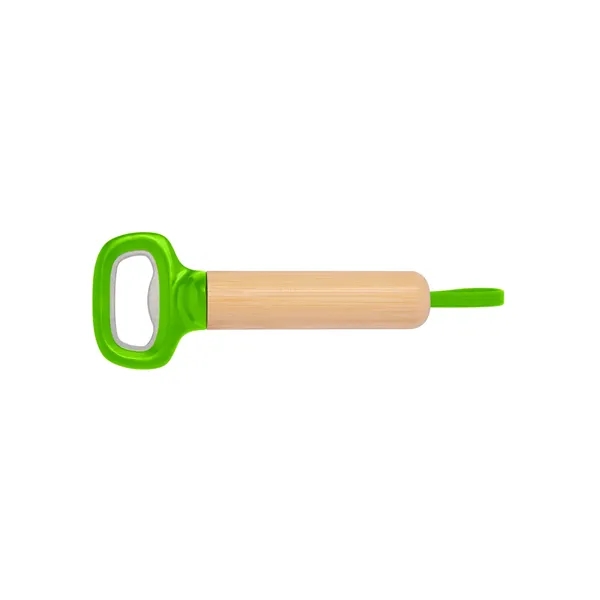 Bamboo Bottle Opener with Silicone Strap... from ASI 79530 Prime Line