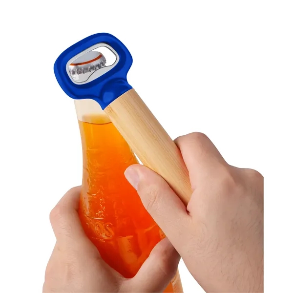 Bamboo Bottle Opener with Silicone Strap... from ASI 79530 Prime Line