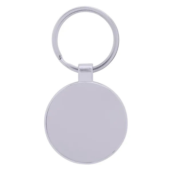 Bamboo & Metal Round Keychain... from ASI 79530 Prime Line