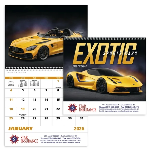 Exotic Sports Cars - Spiral... from ASI 40480 Koozie Group / Norwood Triumph Calendar
