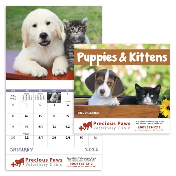 Puppies & Kittens - Stapled... from ASI 40480 Koozie Group / Norwood Triumph Calendar