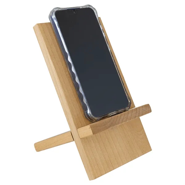 Natural Red Alder easel stand for phones or tablets-customize it for... from ASI 72657 Active Life Promo / Apres Ski Ingrain Promo