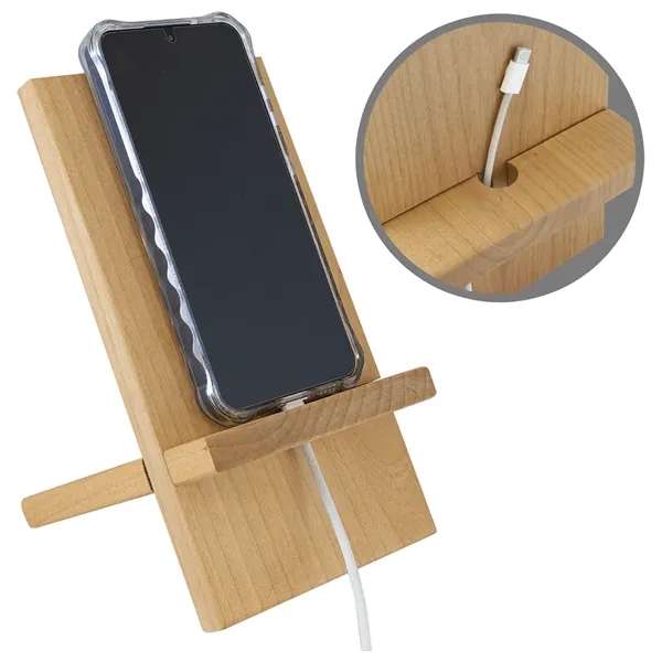 Natural Red Alder easel stand for phones or tablets-customize it for... from ASI 72657 Active Life Promo / Apres Ski Ingrain Promo