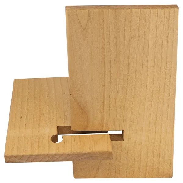 Natural Red Alder easel stand for phones or tablets-customize it for... from ASI 72657 Active Life Promo / Apres Ski Ingrain Promo
