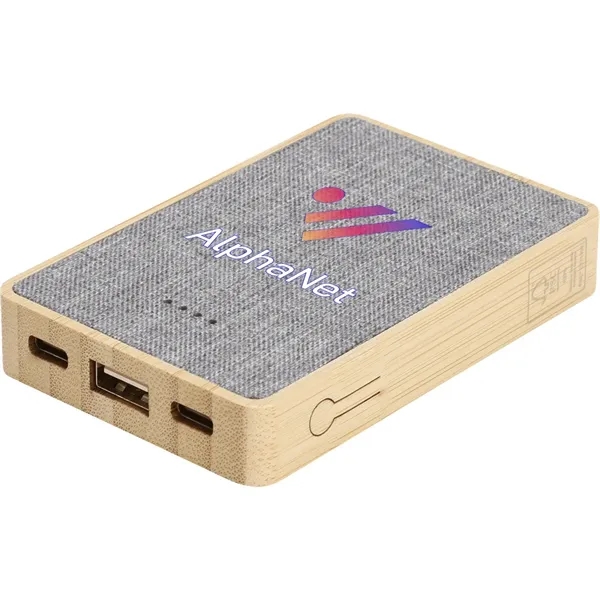 Dual Port Bamboo/rPET Powerbank 5,000mAh... from ASI 89320 Starline USA Inc