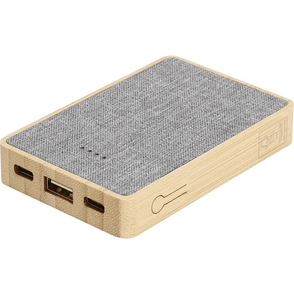 Dual Port Bamboo/rPET Powerbank 5,000mAh... from ASI 89320 Starline USA Inc