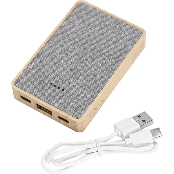 Dual Port Bamboo/rPET Powerbank 5,000mAh... from ASI 89320 Starline USA Inc