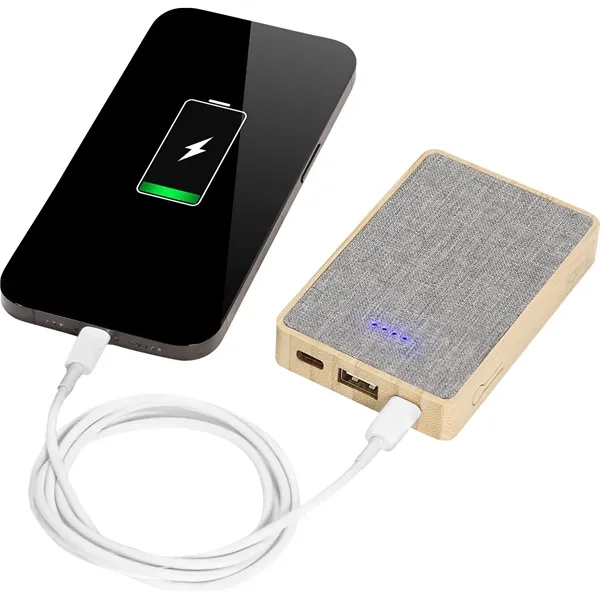 Dual Port Bamboo/rPET Powerbank 5,000mAh... from ASI 89320 Starline USA Inc