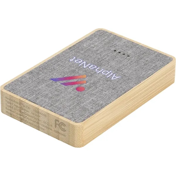 Dual Port Bamboo/rPET Powerbank 5,000mAh... from ASI 89320 Starline USA Inc