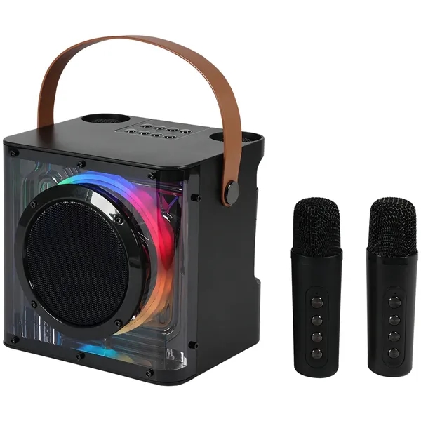 15W Karaoke Wireless Speaker with 2 Mics... from ASI 89320 Starline USA Inc