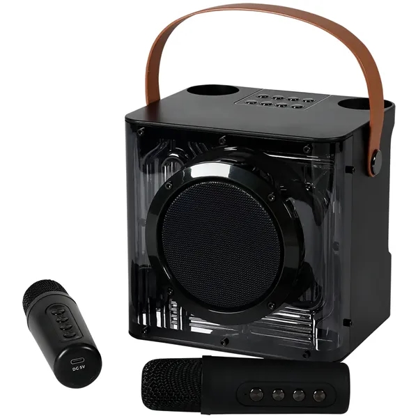 15W Karaoke Wireless Speaker with 2 Mics... from ASI 89320 Starline USA Inc